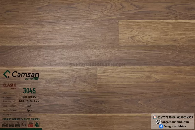 Sàn gỗ Camsan Klasik Aqua mã 3045