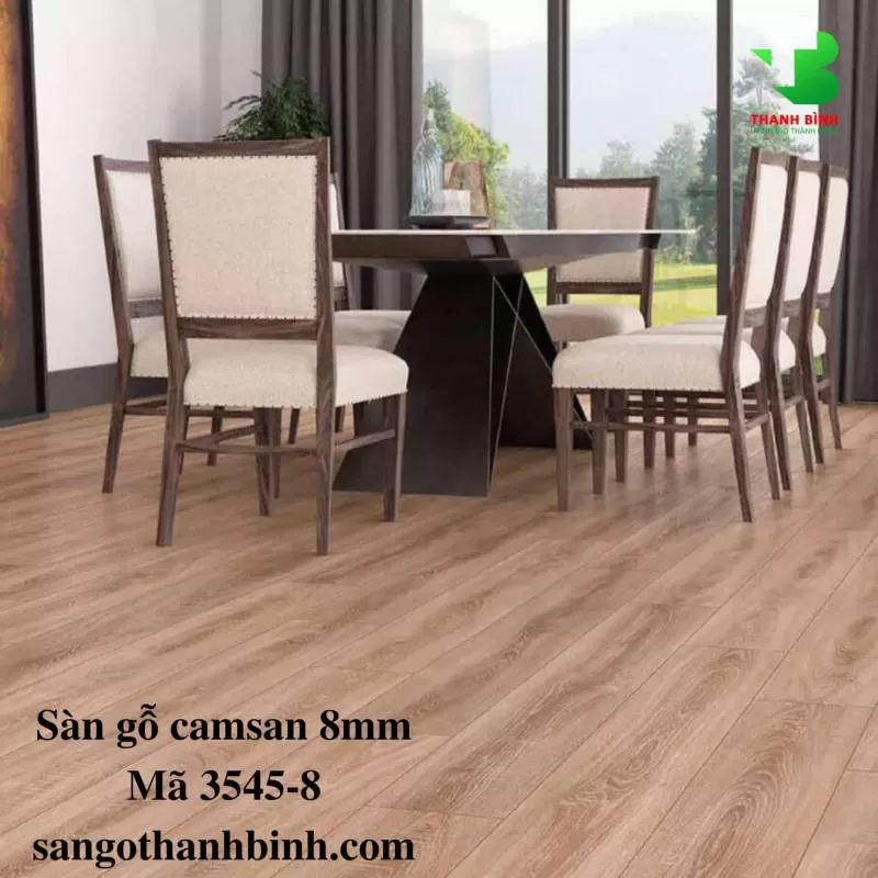 Camsan 8mm Mã 3545 - Hèm V - Sàn Gỗ Giá Rẻ TP HCM 