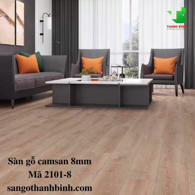 Camsan 8mm Mã 2101 - Hèm V - Sàn Gỗ Giá Rẻ TP HCM