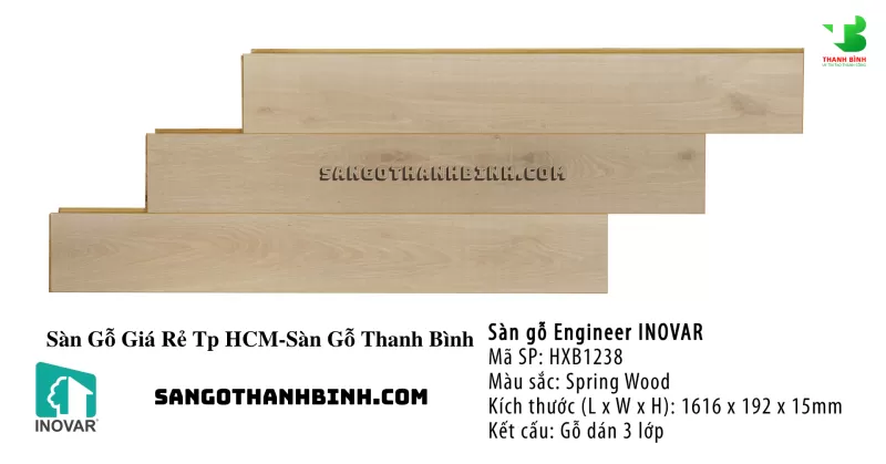 Sàn Gỗ Kĩ Thuật INOVAR Mã HXB 1238 (Engineer)