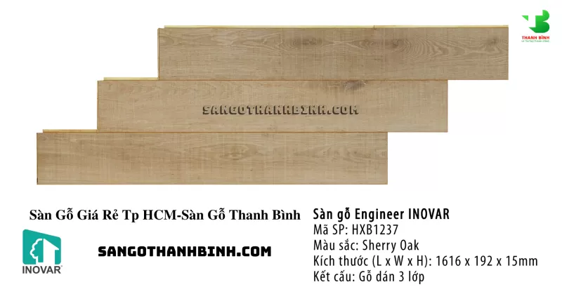 Sàn Gỗ Kĩ Thuật INOVAR Mã HXB 1237 (Engineer)