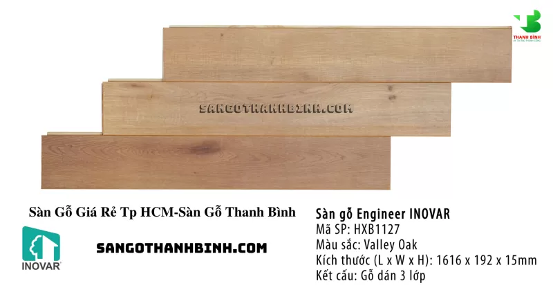 Sàn Gỗ Kĩ Thuật INOVAR Mã HXB 1127 (Engineer)