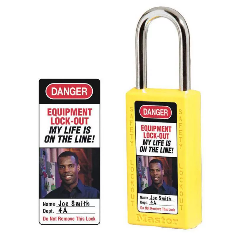 Photo Identification Labels for No. 411 Zenex™ Thermoplastic Safety Padlocks