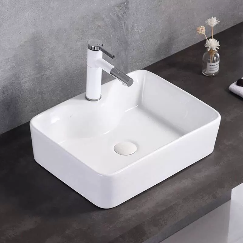 Chậu Lavabo Forlard Vuông Màu Trắng