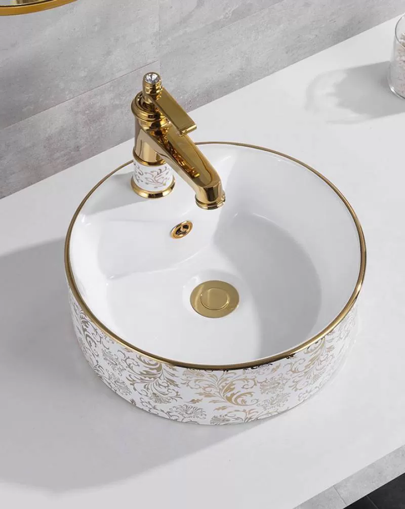 Chậu Lavabo Forlard Tròn Hoa Văn 