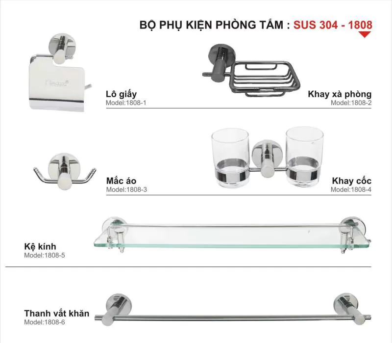 Bộ Pk nhà tắm cao cấp NH1808