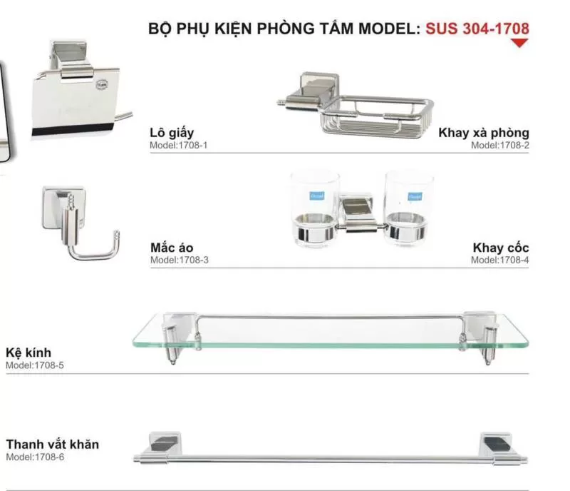 Bộ Pk nhà tắm cao cấp NH1708
