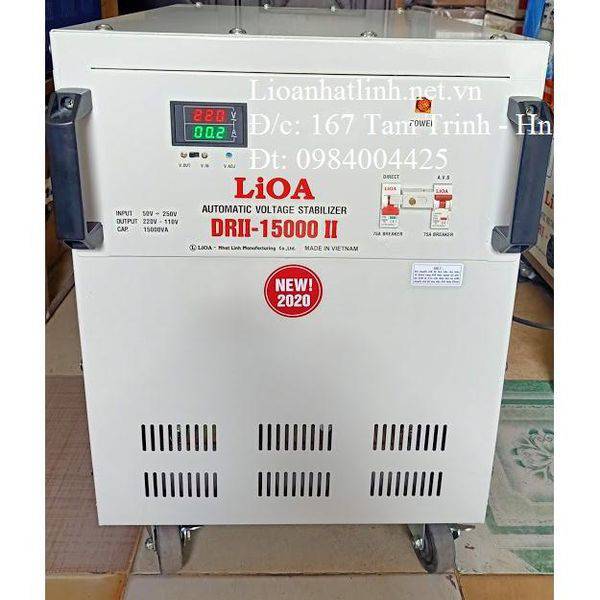 ỔN ÁP LIOA 15KVA - 15KW THẾ HỆ 2 DRII - 15000 II ĐỜI MỚI NHẤT 2022 - 2023 DÂY ĐỒNG 100