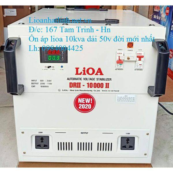 ỔN ÁP LIOA 10KVA - 10KW DRII - 10000 II ĐỜI MỚI NHẤT 2022 - 2023 DÂY ĐỒNG 100