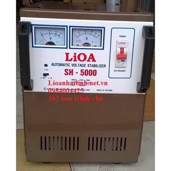 ỔN ÁP LIOA 1 PHA 5KVA DẢI 130V ~ 250V SH - 5000 HÀNG TỒN KHO THẾ HỆ 1 