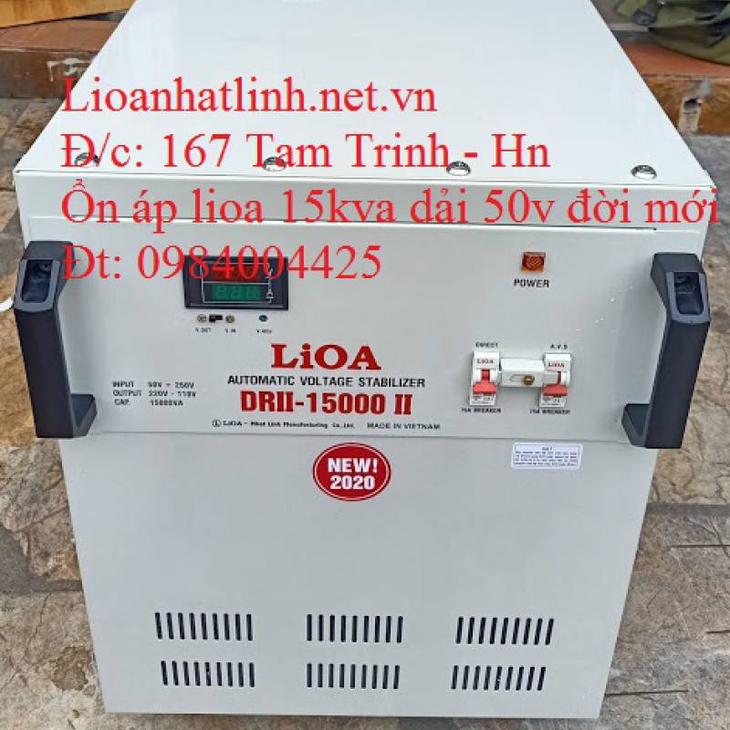 ỔN ÁP LIOA 15KVA - 15KW THẾ HỆ 2 DRII - 15000 II ĐỜI MỚI NHẤT 2022 - 2023 DÂY ĐỒNG 100