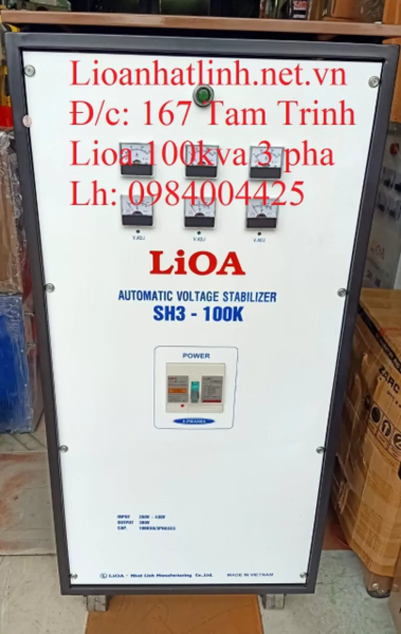 ỔN ÁP LIOA 100KVA 3 PHA DẢI 260V - 430V MODEL SH3 - 100K THẾ HỆ 1 
