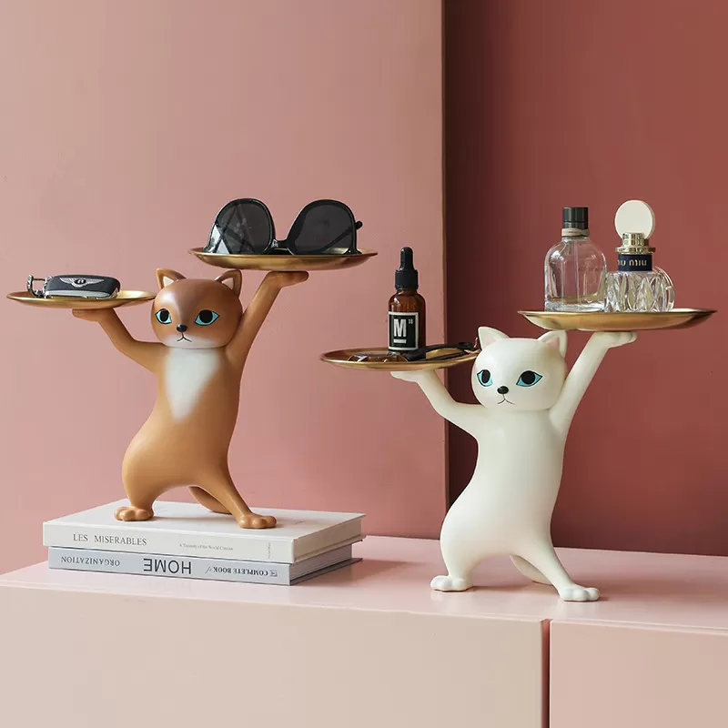 Mèo Bê Đĩa Decor