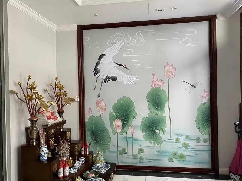 Giấy dán kính mờ in hình 3D