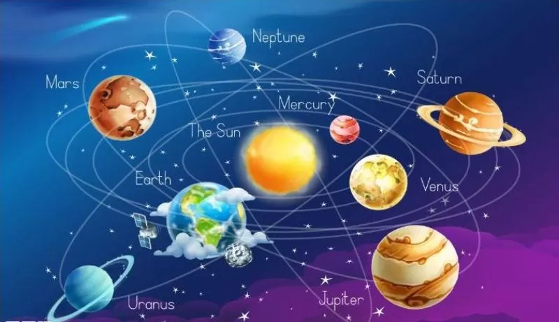 Tranh dán tường cho bé - Hệ Mặt Trời bé nhỏ của bé