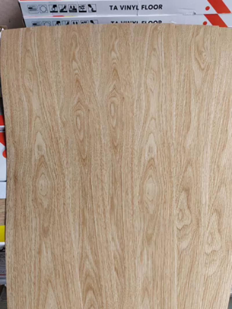 Nhựa vinyl lót sàn có keo sẵn màu vàng mã 27