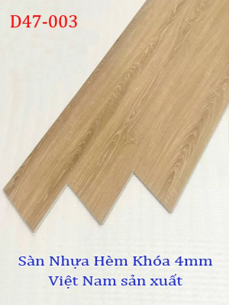 Nhựa lót sàn hèm khóa MiKaDo D47-003 dày 4mm Việt Nam sản xuất