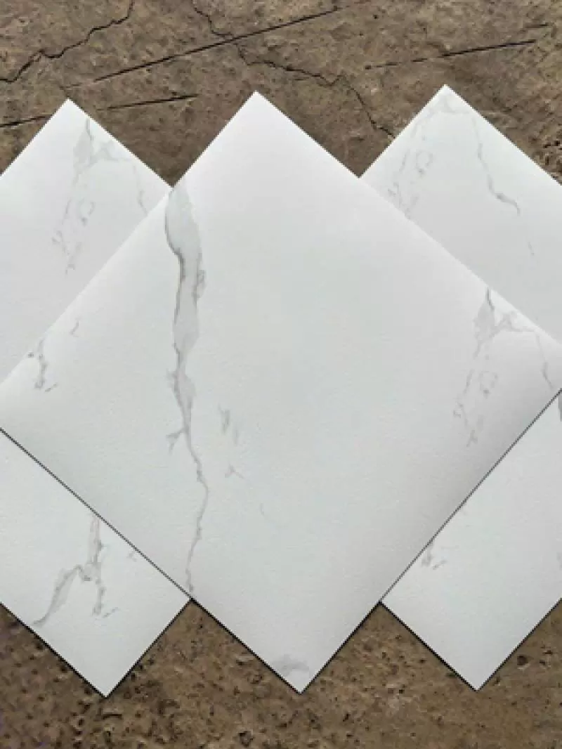 Sàn nhựa vuông đá hoa cương khói trắng