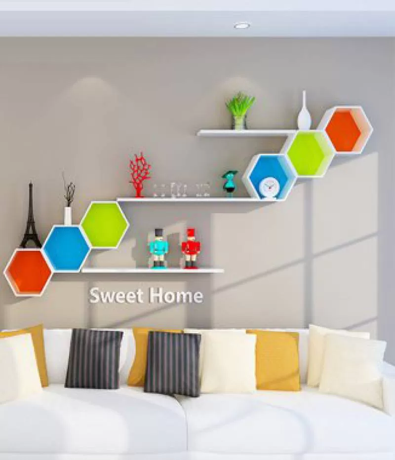 Kệ lục giác treo tường có đáy