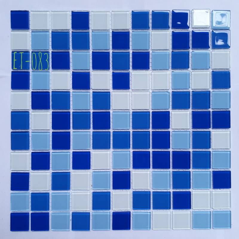 Gạch mosaic thủy tinh ốp lát trang trí 25*25*3.8mm trộn màu ET-083