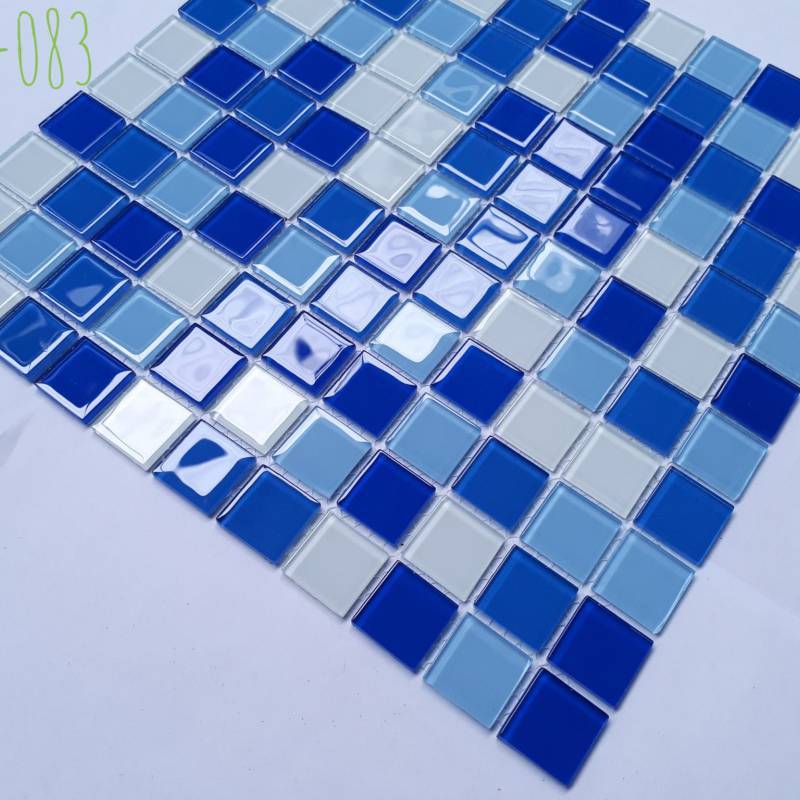 Gạch mosaic thủy tinh ốp lát trang trí 25*25*3.8mm trộn màu ET-083