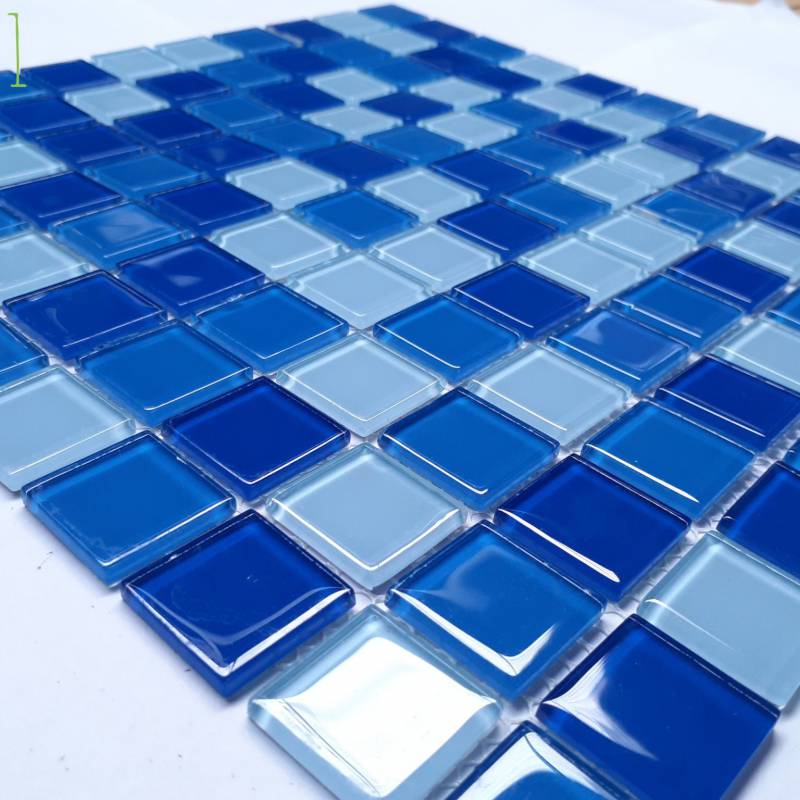 Gạch mosaic thủy tinh ốp lát trang trí 25*25*3.8mm trộn màu ET-081