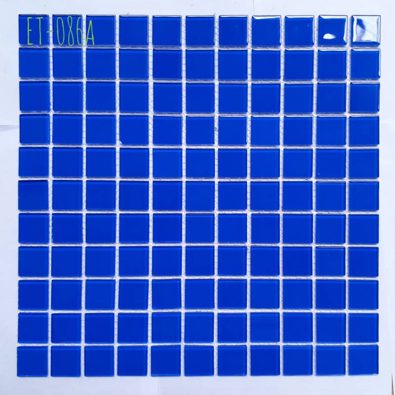 Gạch mosaic thủy tinh ốp lát trang trí 25*25*3.8mm đơn màu ET-086A