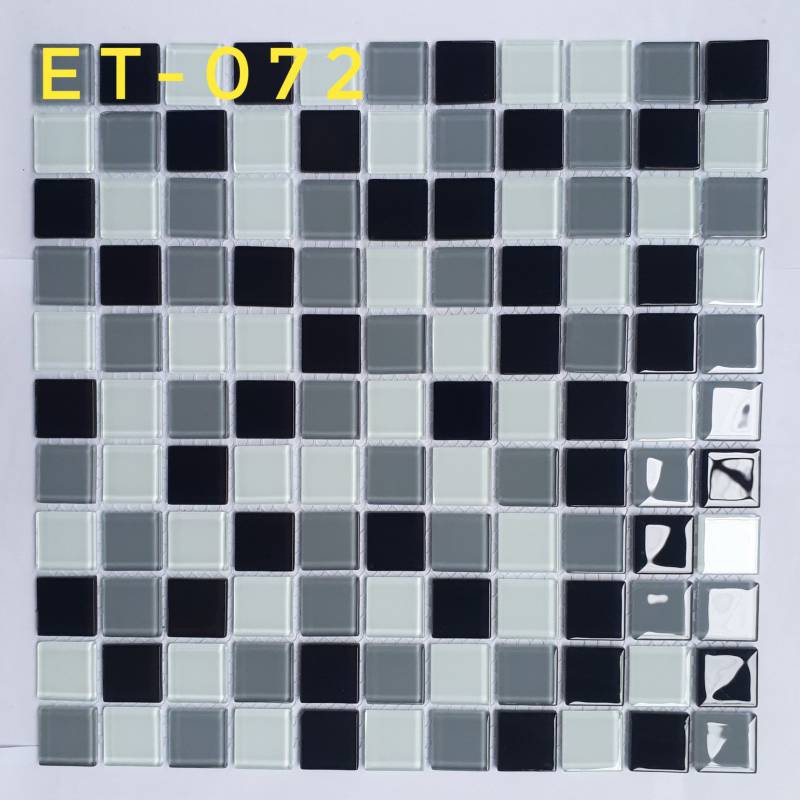 Gạch mosaic thủy tinh ốp lát trang trí 25*25*3.8mm trộn màu ET-072