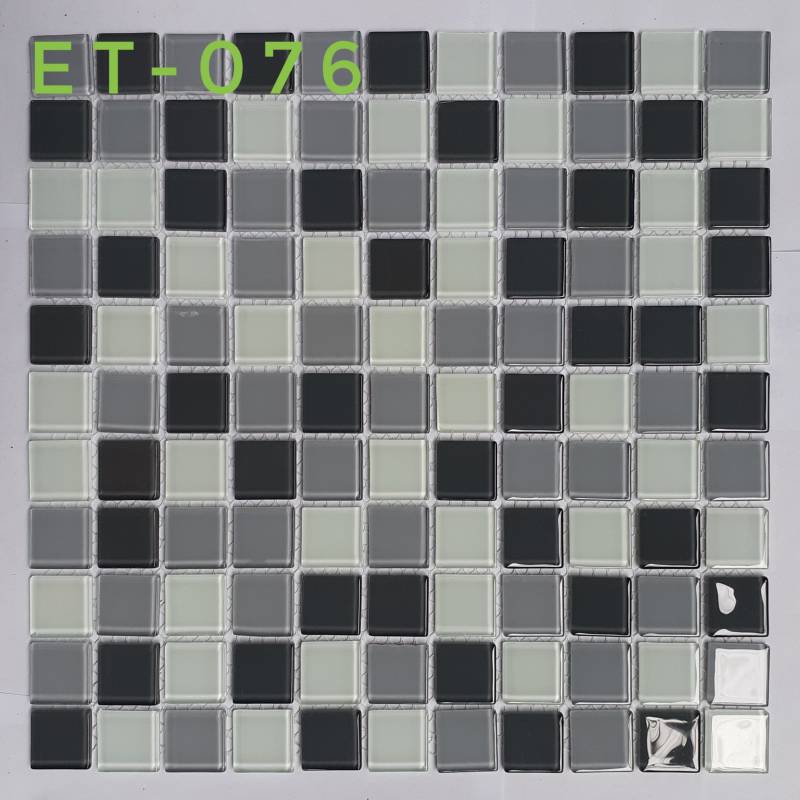 Gạch mosaic thủy tinh ốp lát trang trí 25*25*3.8mm trộn màu ET-076