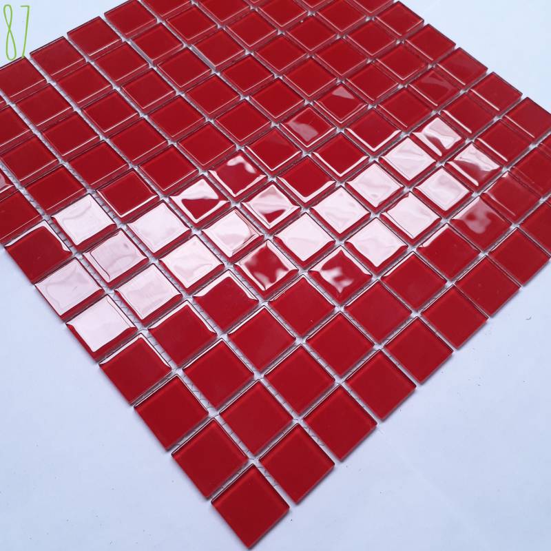 Gạch mosaic thủy tinh ốp lát trang trí 25*25*3.8mm đơn màu ET-087