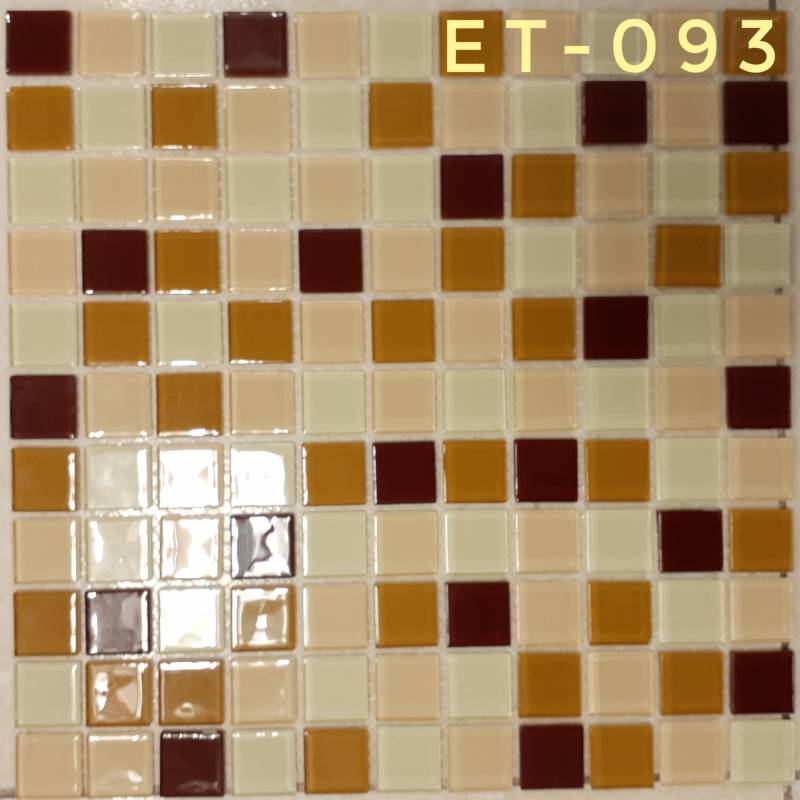 Gạch mosaic thủy tinh ốp lát trang trí 25*25*3.8mm trộn màu ET-093