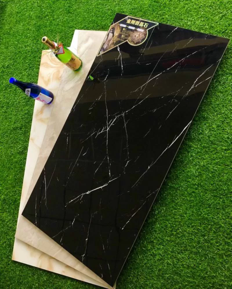 Lightning Texture Black Gloss Tile (60 cm x 120 cm) – CODE 105842
