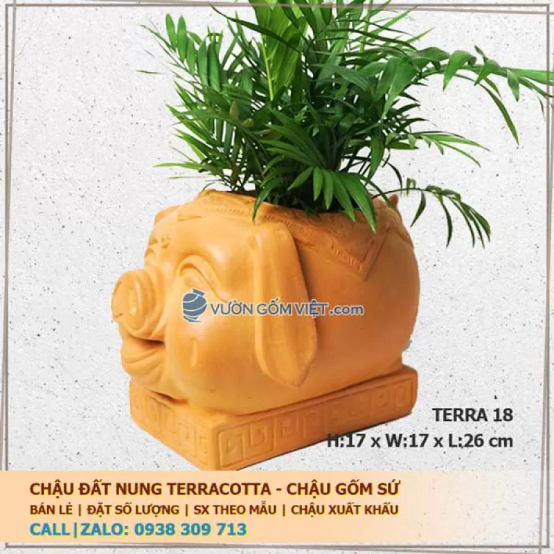 Chậu gốm trồng cây hình thú 18