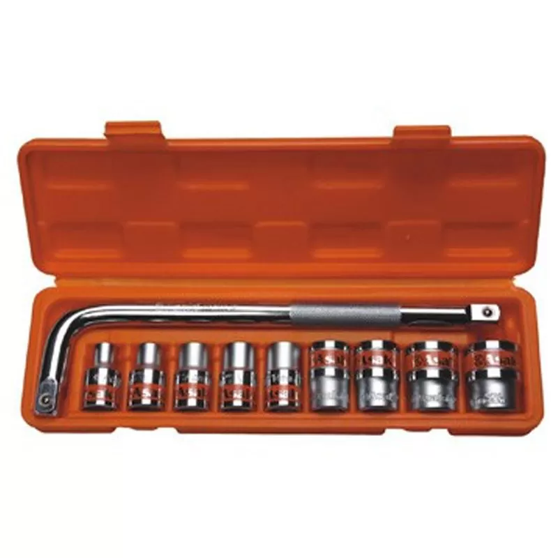 Bộ tuýp 1/2″ 12 cạnh 10 chi tiết xi bóng Cr-V Asaki AK-9767