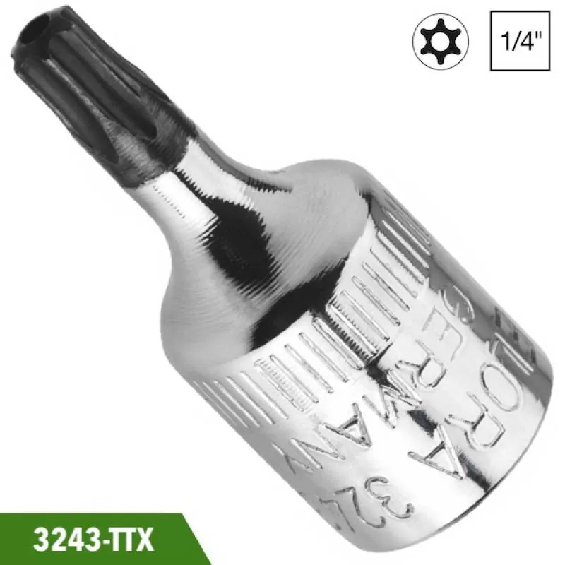 Đầu vít sao có lỗ TX8-TX40, đầu vuông 1/4 inch, Elora 3243-TTX 