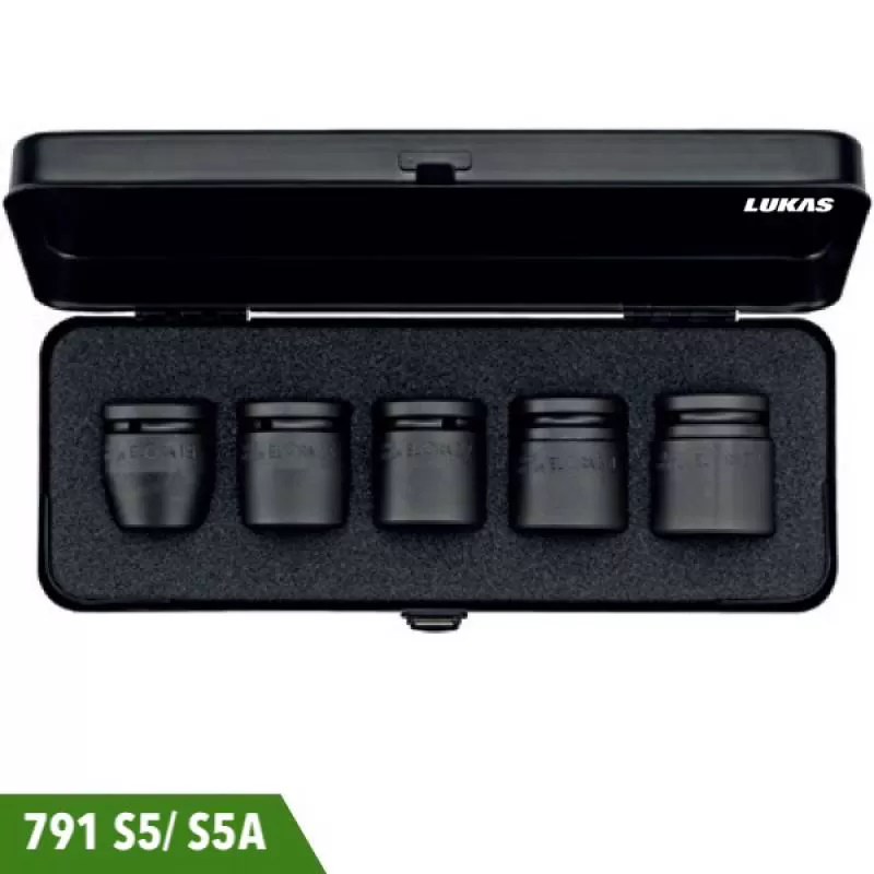Bộ tuýp đen 5 cái 791 S5 đầu vuông 3/4 inch Elora Germany