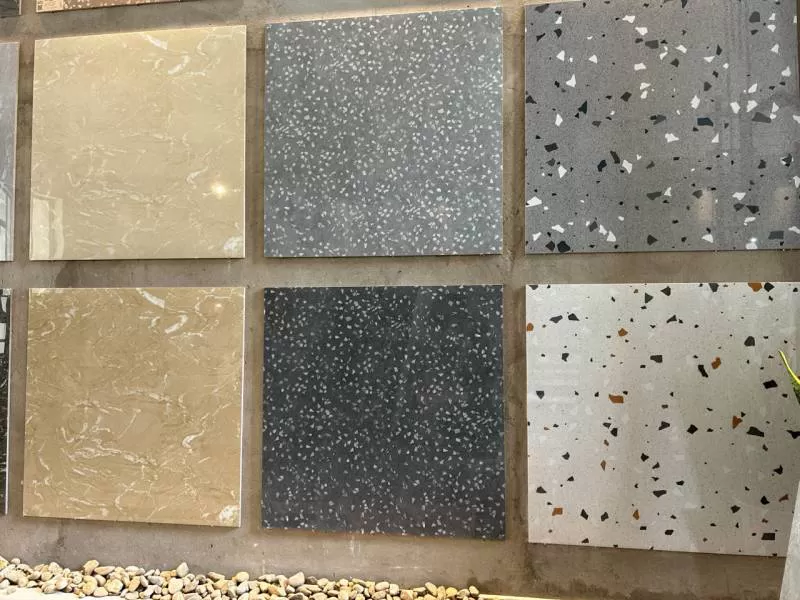 Gạch lát nền đá mài 80x80cm hiệu ứng gương