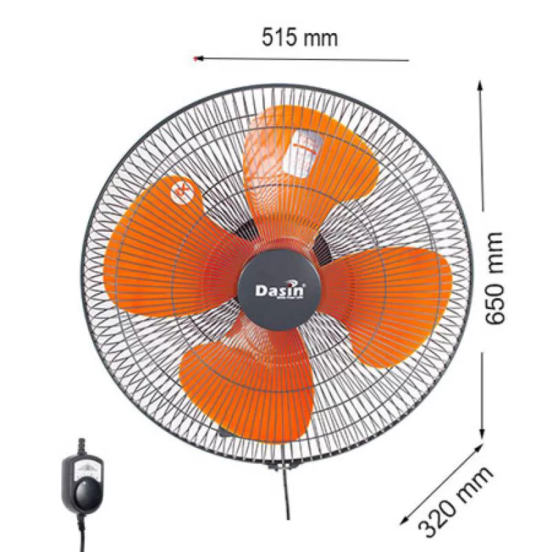 Quạt Treo Tường Dasin KWL 1845