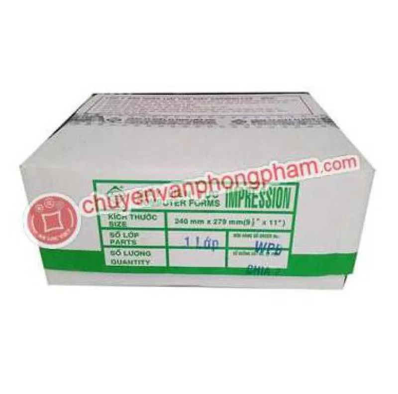 Giấy liên tục 1 liên 240x279mm - chia 2