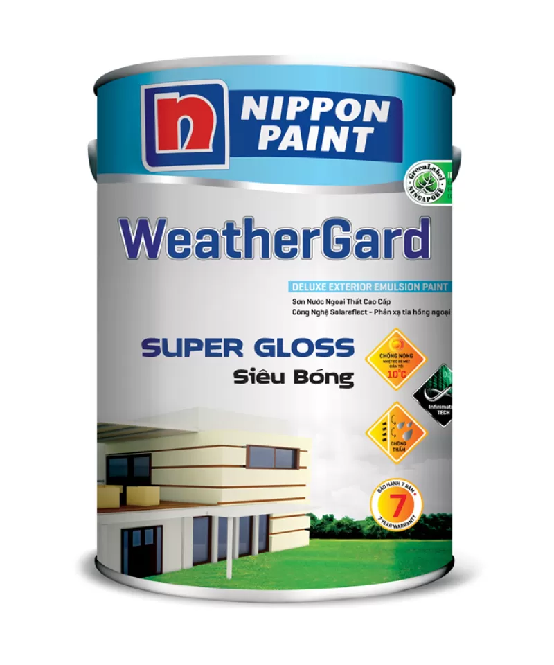 Sơn Ngoại Thất Nippon WeatherGard Siêu Bóng - Đạt Lâm