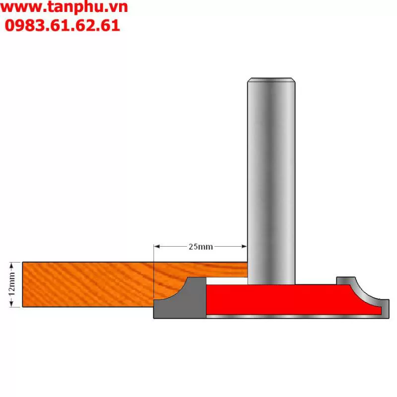Mũi phay pano H3 k bi ngược 4 cánh