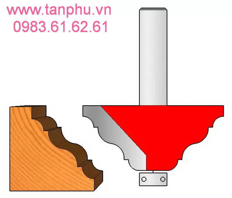 Mũi phay gỗ chỉ nóc 08