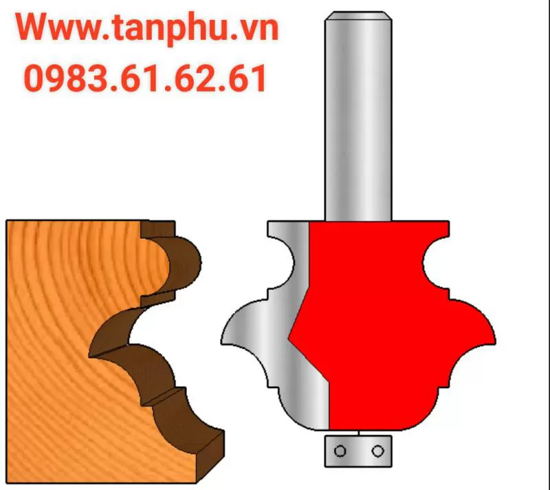 Mũi phay gỗ chỉ phào 09