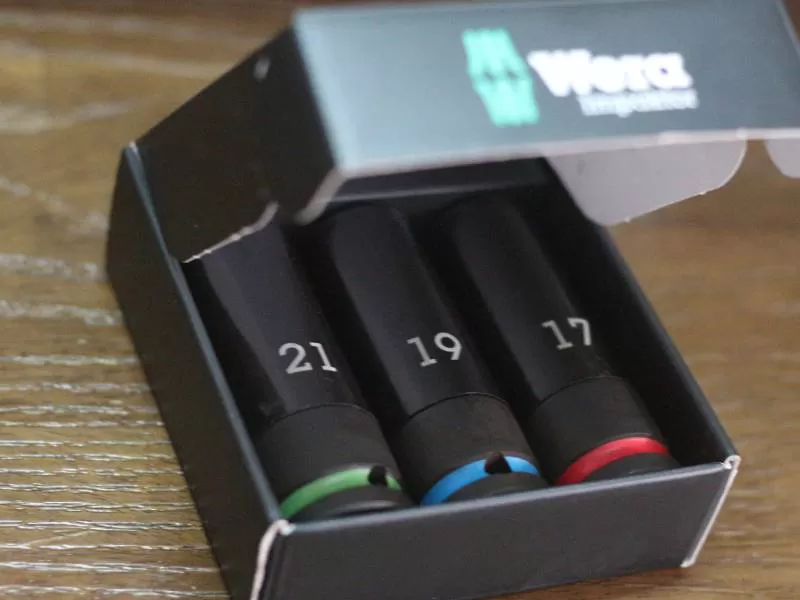 Bộ 3 Tuýp Socket Wera 05004595001 Wheel Impaktor C ổ 1/2 “ 