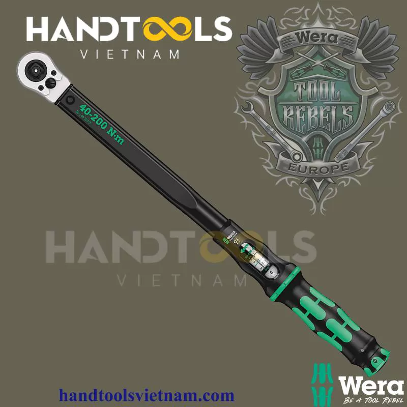Cần Siết Lực Wera Click-Torque C 3 Push R / L Xiết Được Cả Hai Bên Trái Phải 40-200 Nm 05075626001- Handtools Việt Nam