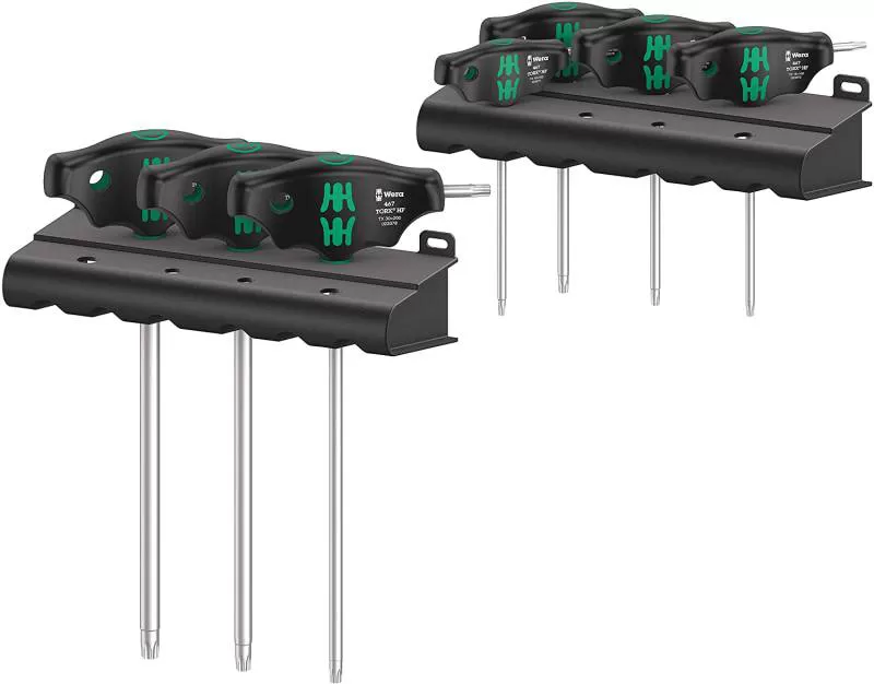 Bộ tuốc nơ vít Hoa Thị Wera 467/7 HF TORX® tay cầm chữ T có chức năng giữ, 7 cái 05023452001