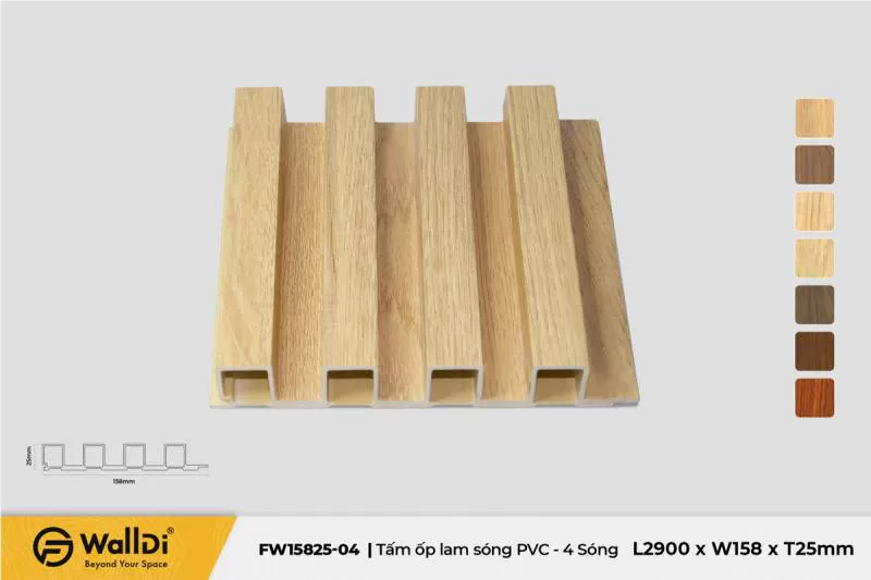 Lam Nhựa 4 Sóng FW15825-04 - Nice Oak - 25mm - Sonvietgroup