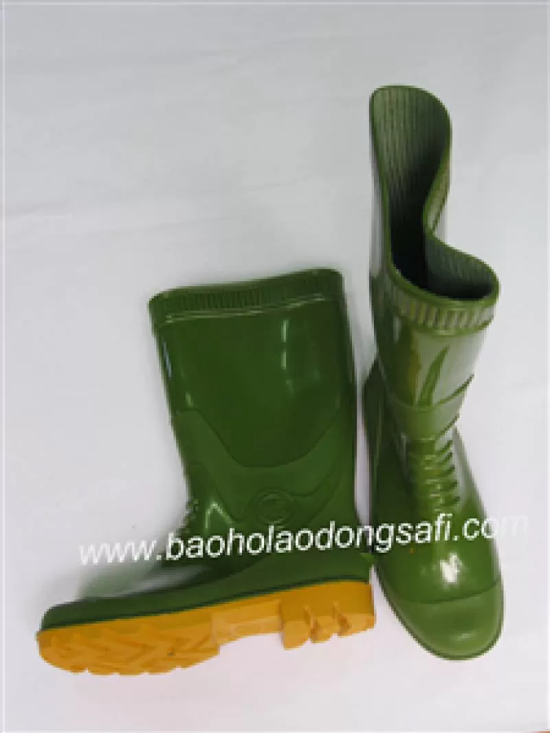 Ủng Hoa San xanh rêu đế vàng - Bao ho lao dong