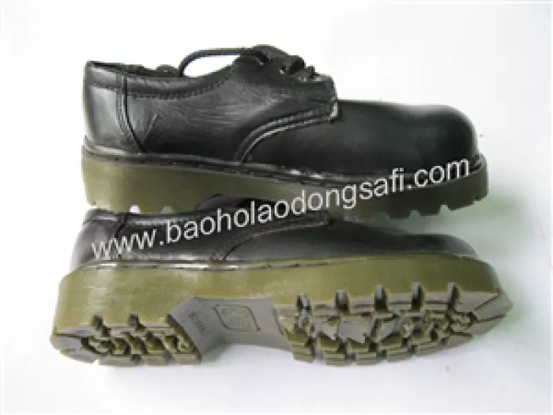 Giầy da bảo hộ đế kếp thường, mũi thép - Bao ho lao dong