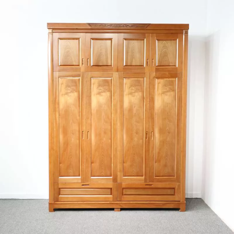 Tủ Gỗ Xoan Đào 4 Cánh Kịch Trần Đẹp Giá Rẻ 